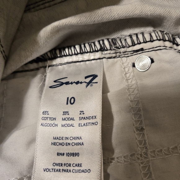 Seven 7 Gray & White Tummyless High Rise Snakeskin Skinny Jeans Size 10 - Picture 6 of 8